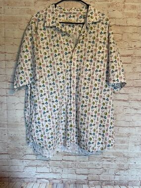 Tommy Bahama Short-Sleeve Button-Down Shirt with Multicolor martini Print XXL